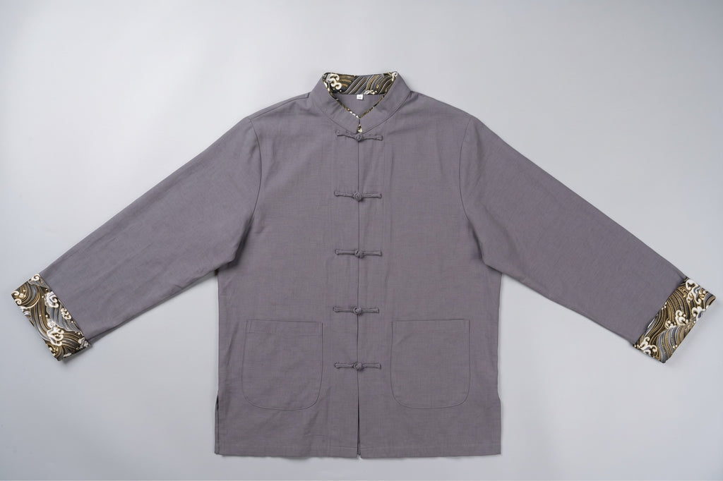 Slate Gray Rayon Tangzhuang