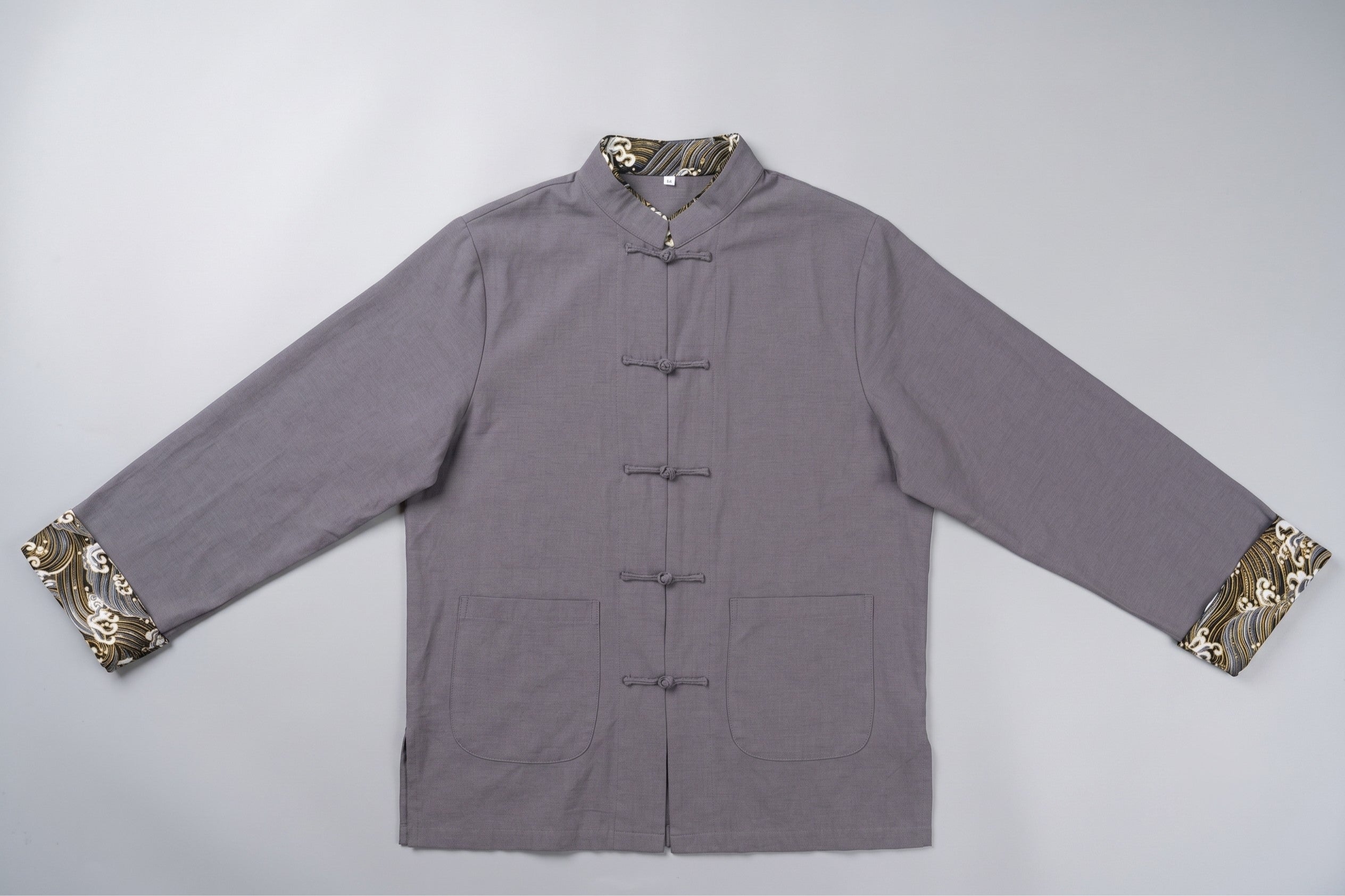 Slate Gray Rayon Tangzhuang