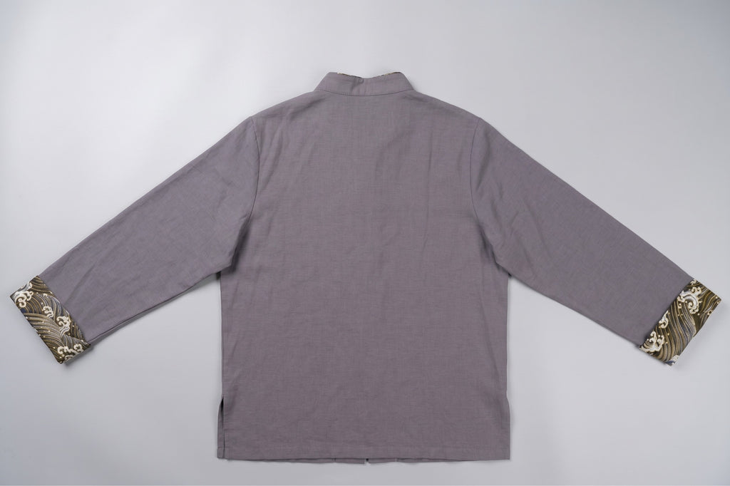 Slate Gray Rayon Tangzhuang