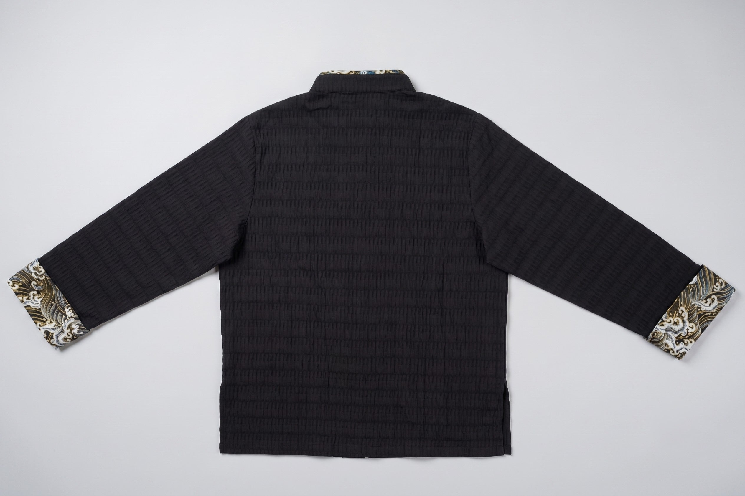 Obsidian Stripe Cotton Tangzhuang