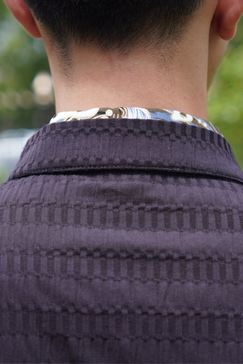 Obsidian Stripe Cotton Tangzhuang