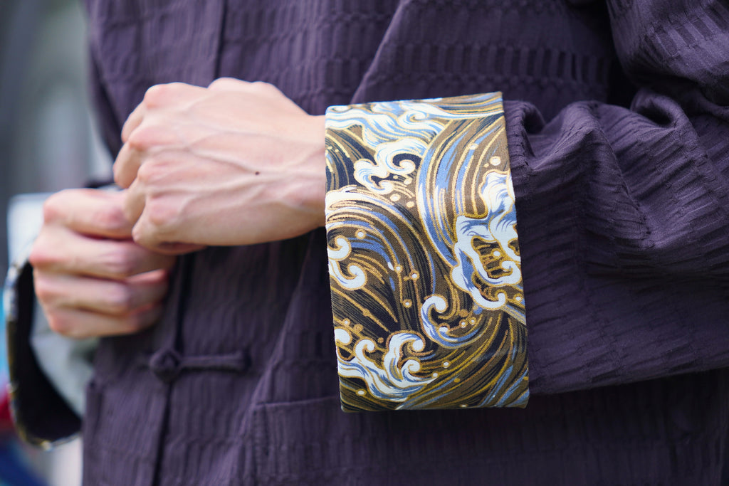 Obsidian Stripe Cotton Tangzhuang