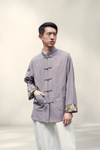 Slate Gray Rayon Tangzhuang