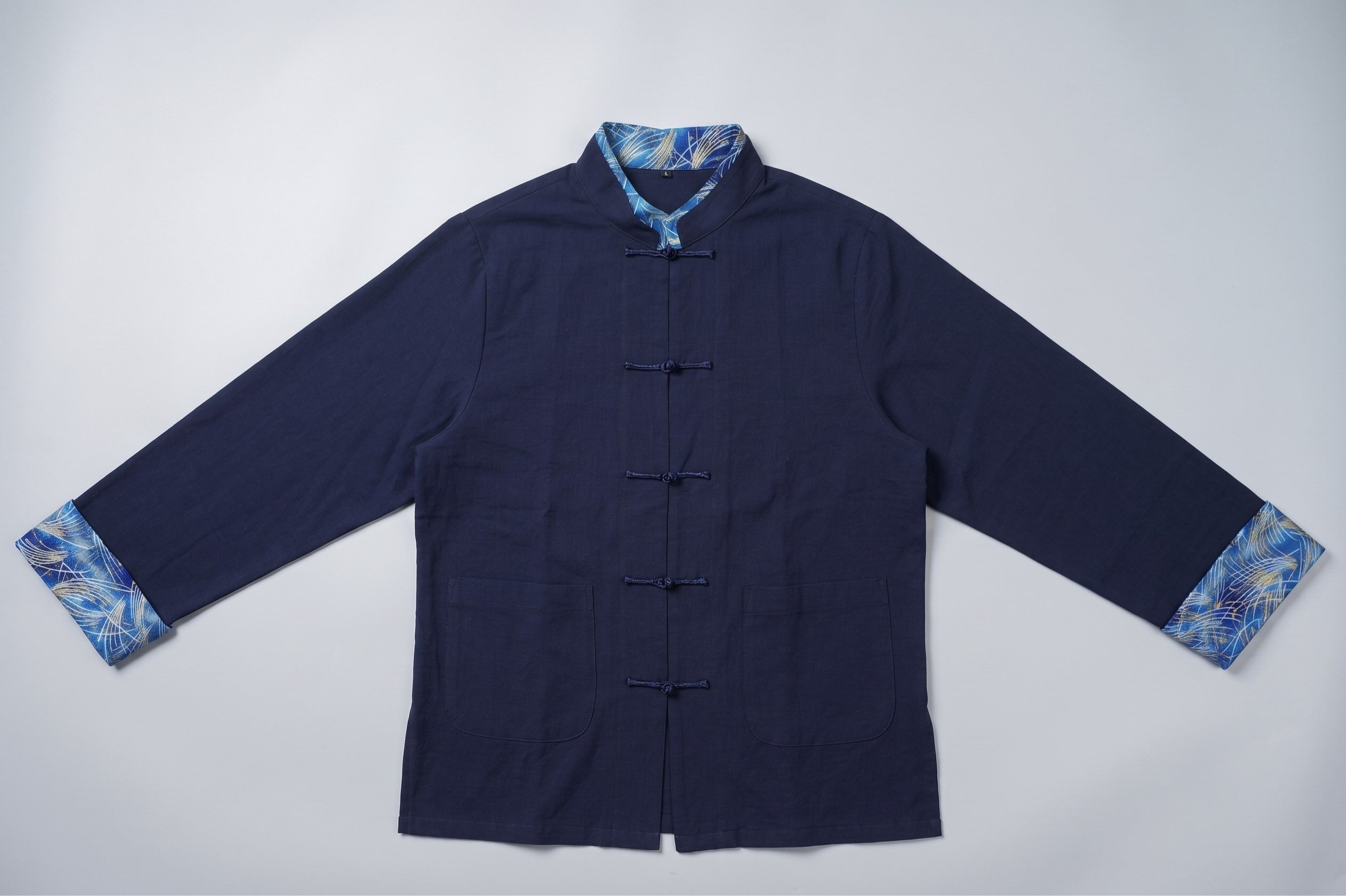 Midnight Blue Rayon Tangzhuang