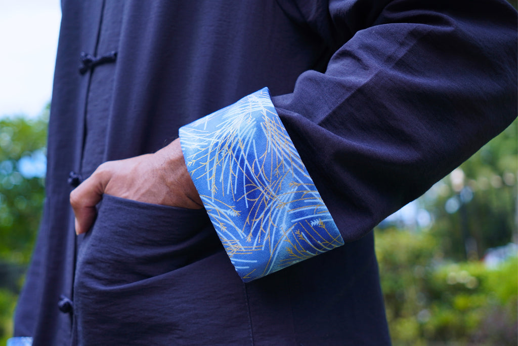 Midnight Blue Rayon Tangzhuang