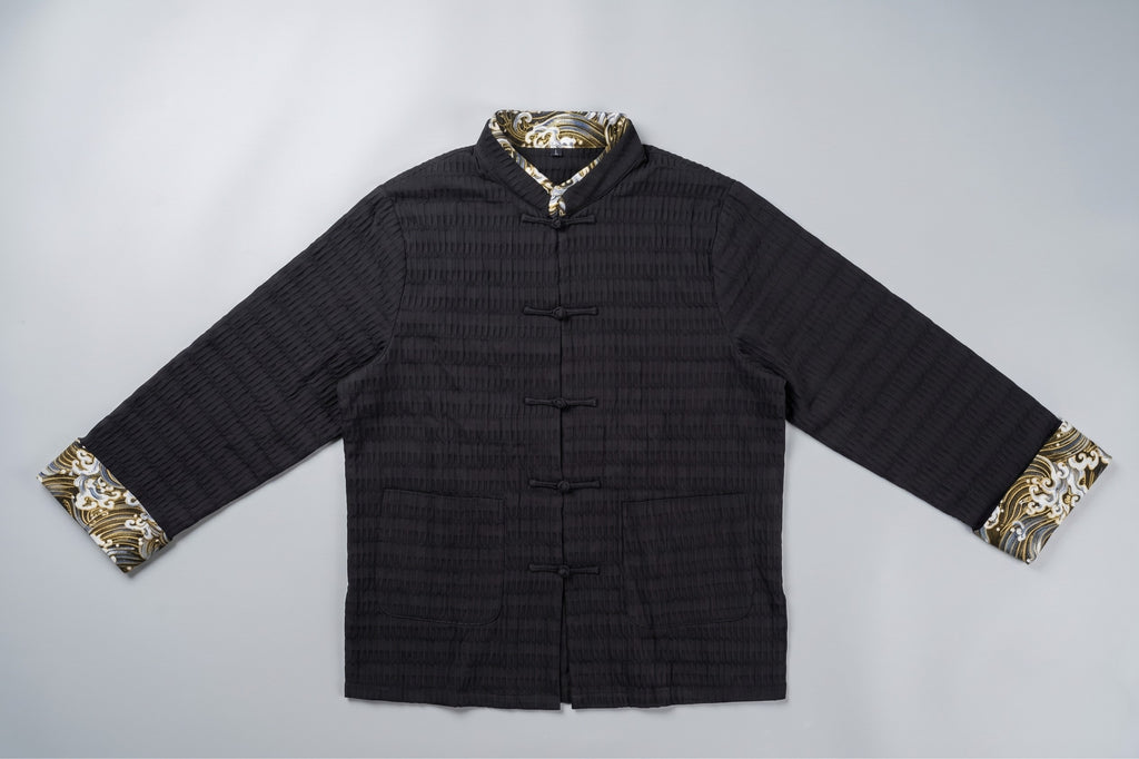 Obsidian Stripe Cotton Tangzhuang