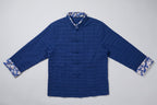 Navy Blue Stripe Cotton Tangzhuang
